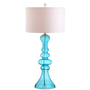 Madeline 35" Curved Glass LED Table Lamp - JONATHAN Y